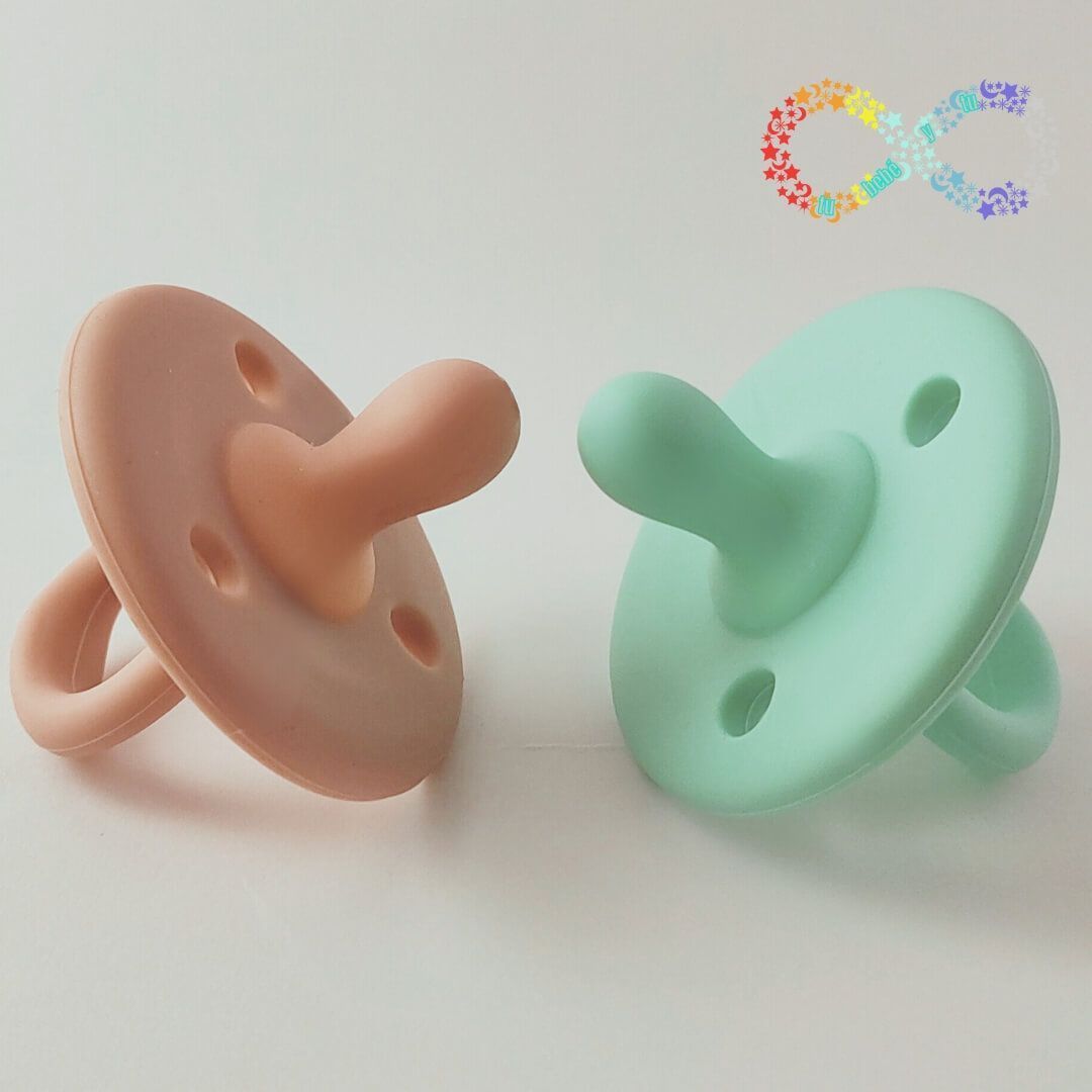 Duo Chupetes Rosa Nude y Verde Agua