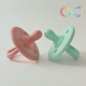Duo Chupetes Rosa y Verde Agua