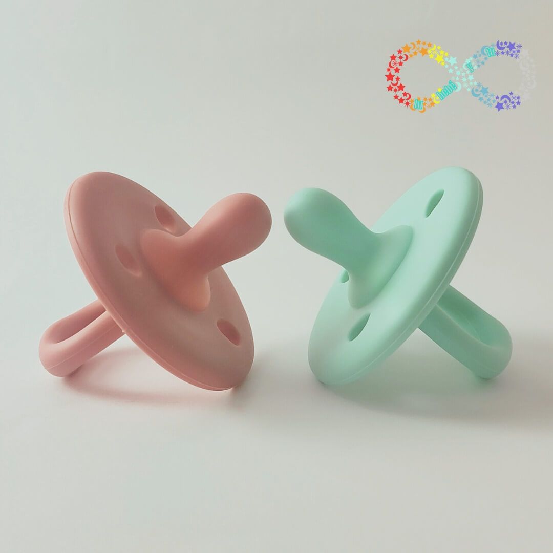 Duo Chupetes Rosa y Verde Agua