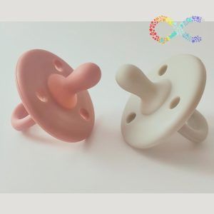 Duo Chupete Rosa y Gris Ceniza
