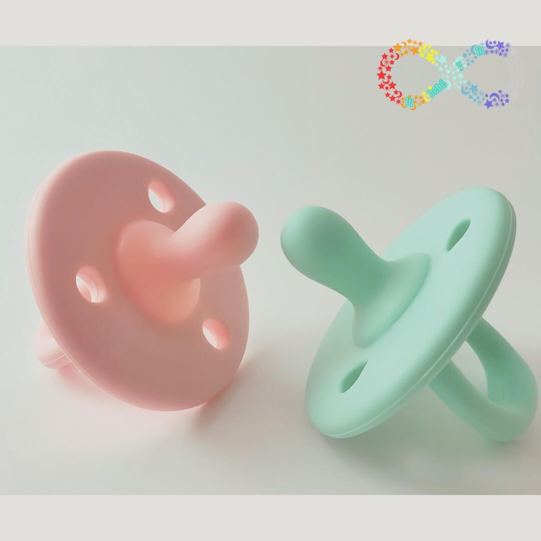 165 Duo Chupetes Rosa Bebé y Verde Agua