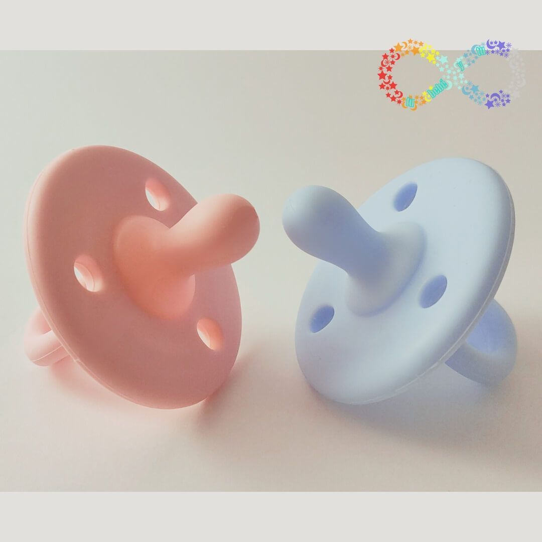 Duo Chupetes Rosa Bebé y Azul Bebé
