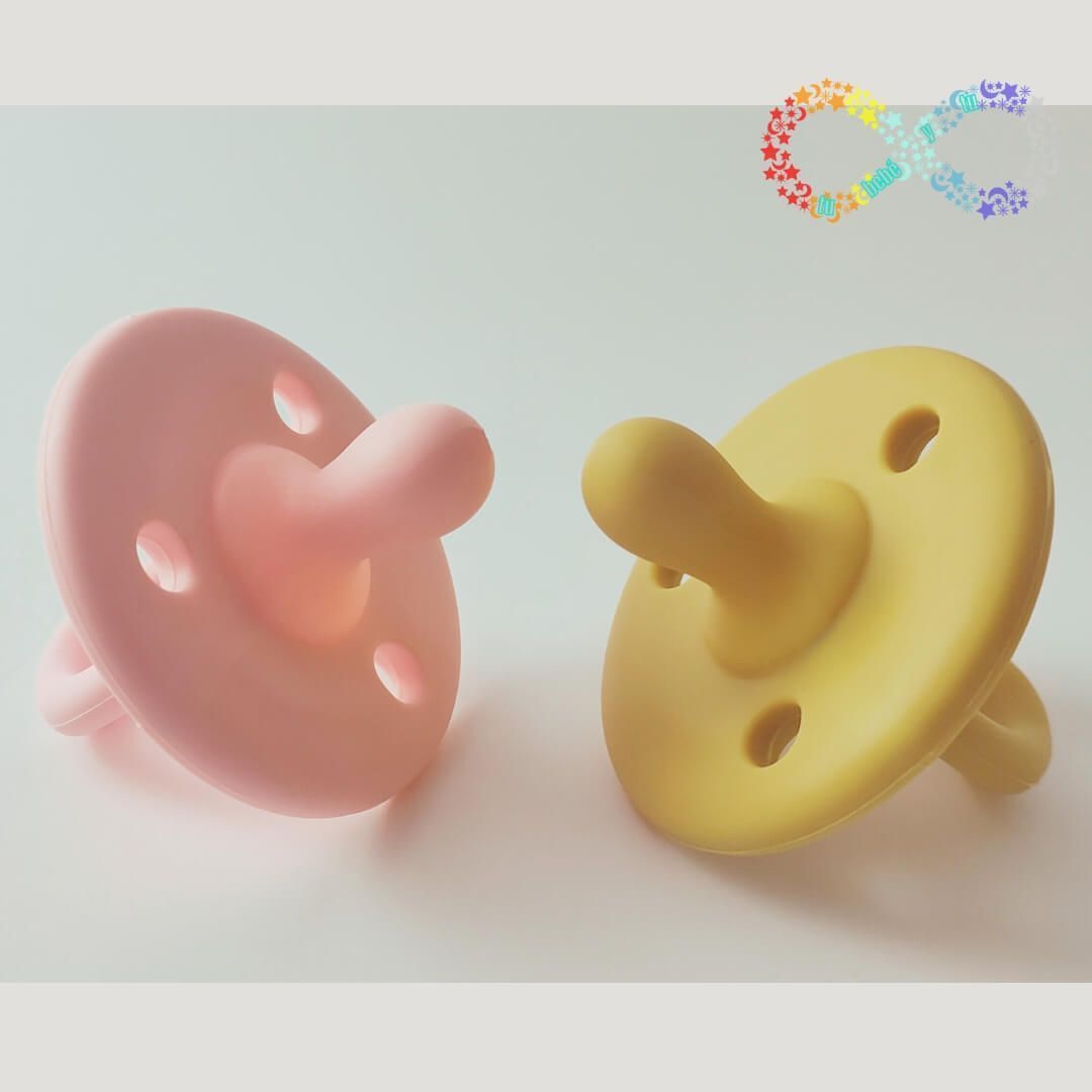 Duo Chupetes Rosa Bebé y Mostaza