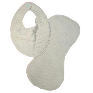 Bandana Babero y Salva Babas Muselina Menta