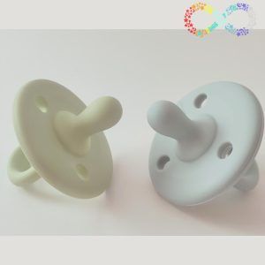 Duo Chupete Gris Ceniza y Azul