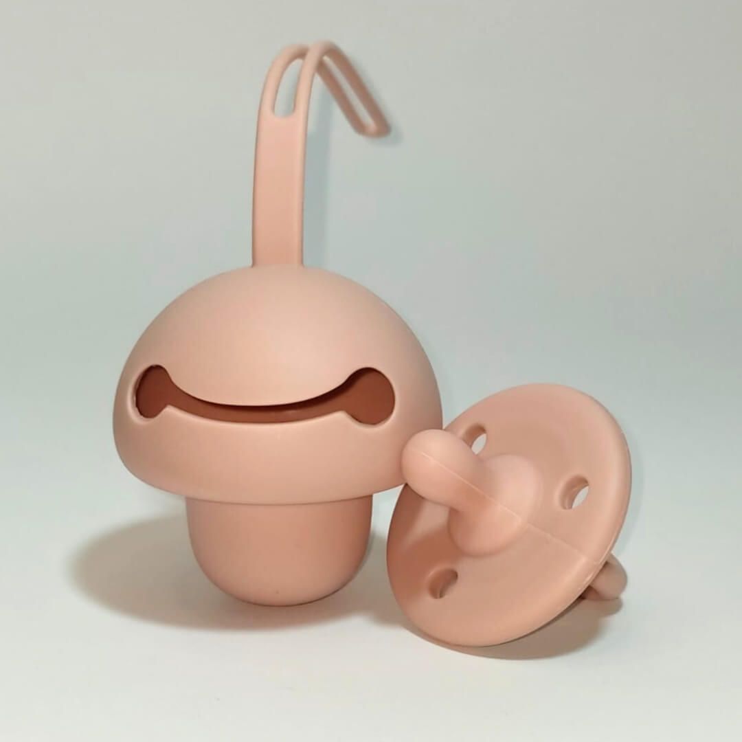 chupete y guardachupete rosa nude Chupete y Guardachupete Rosa Nude